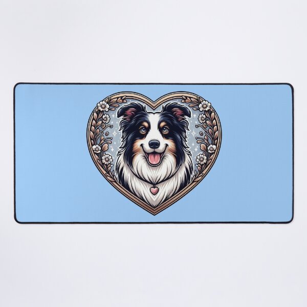 Item preview, Border Collie Tri Color Cottagecore Dog Valentine Heart designed and sold by CoffeeIsATrip.