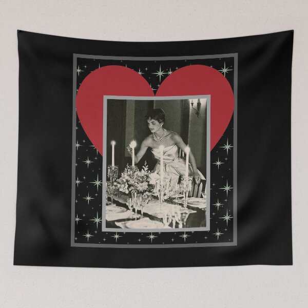Item preview, JACQUELINE KENNEDY LIGHTING CANDLES STAR BORDER RED HEART VALENTINE designed and sold by PatriotCat.