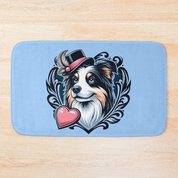 Item preview, Border Collie Tri Color Steam Punk Dog Hat Valentine's Day Heart designed and sold by CoffeeIsATrip.