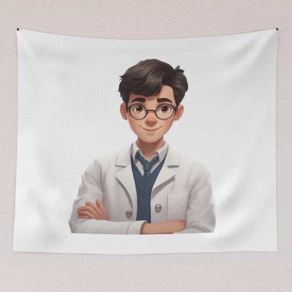 Item preview, Nerdy cartoon sticker designed and sold by lnfluitive.