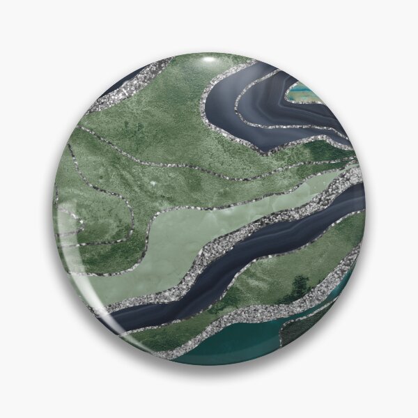 Item preview, Green Blue Marble Agate Silver Glam #1 (Photo of Glitter Only - Not Reflective) designed and sold by Anita's & Bella's Art.
