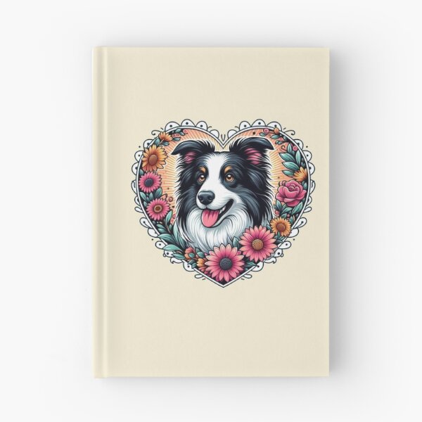 Item preview, Border Collie Tri Color Cottagecore Dog Valentine's Day Flowers designed and sold by CoffeeIsATrip.
