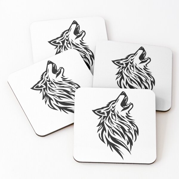 Item preview, Howling Wolf Tribal Tattoo designed and sold by CosmicAnomaly.