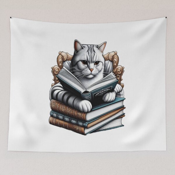 Item preview, Cat Reading book,nerdy designed and sold by GLORY-LIFE.
