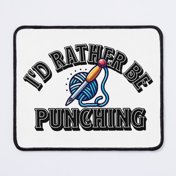 Item preview, I'd Rather Be Punching Punch Needle designed and sold by retrorascal.