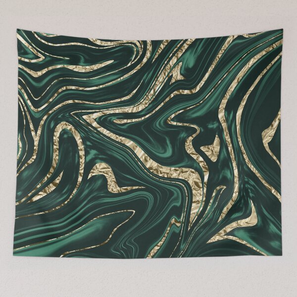 Item preview, Emerald Green Black Gold Marble #2 (Photo of Foil Only - Not Reflective) designed and sold by Anita's & Bella's Art.