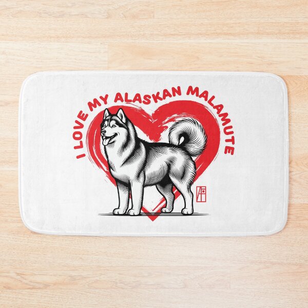 Item preview, I Love My Alaskan Malamute - I Love my dog - Devoted dog designed and sold by ArtProjectShop.