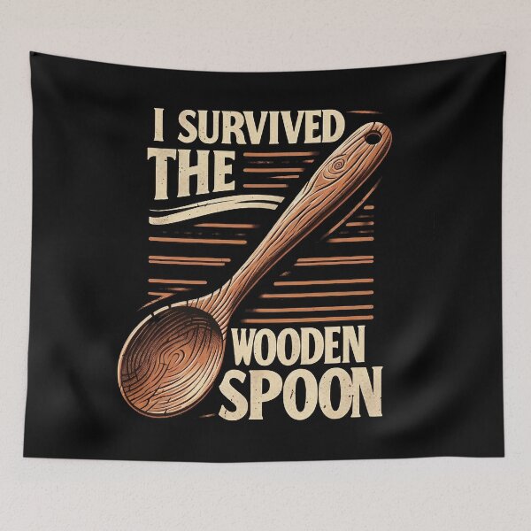 Item preview, I SURVIVED THE WOODEN SPOON designed and sold by WorldByFlowers.