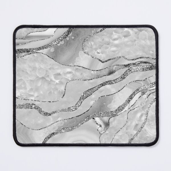 Item preview, White Agate Silver Glam #1 (Photo of Glitter Only - Not Reflective) designed and sold by Anita's & Bella's Art.