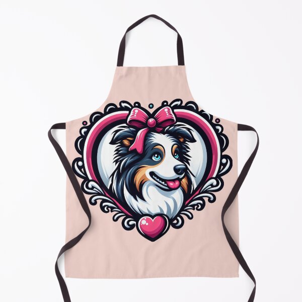 Item preview, Border Collie Tri Color Aussie Herding Dog Valentine's Day Hearts designed and sold by CoffeeIsATrip.