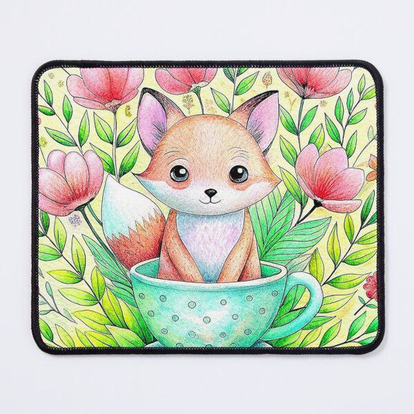 Item preview, Fox in Teacup Serenity designed and sold by CutesyKoala.