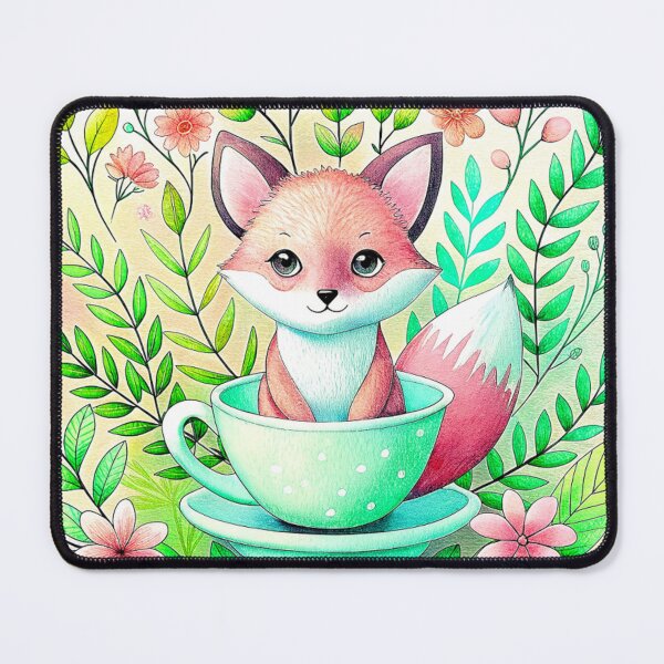 Item preview, Fox in Teacup Serenity designed and sold by CutesyKoala.