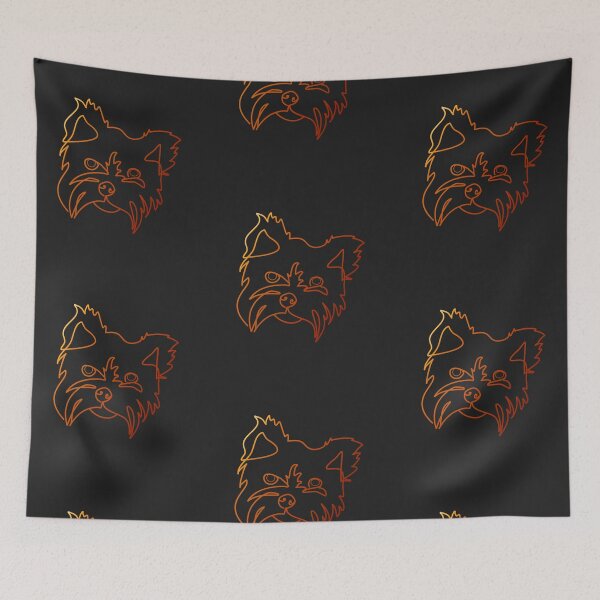 Item preview, yorkshire terrier one line art colorful designed and sold by hemp3x.