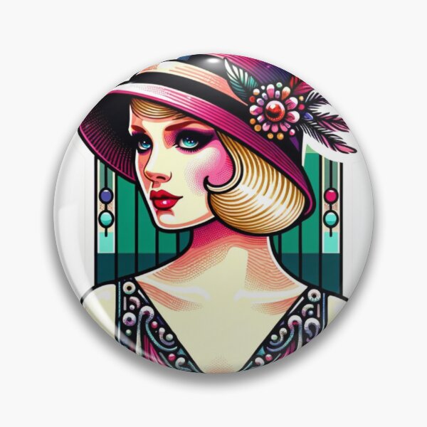 Item preview, Art Deco Flapper - Vintage Sticker Style designed and sold by mymagicstoreus.