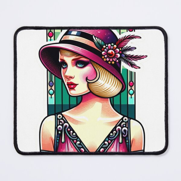Item preview, Art Deco Flapper - Vintage Sticker Style designed and sold by mymagicstoreus.