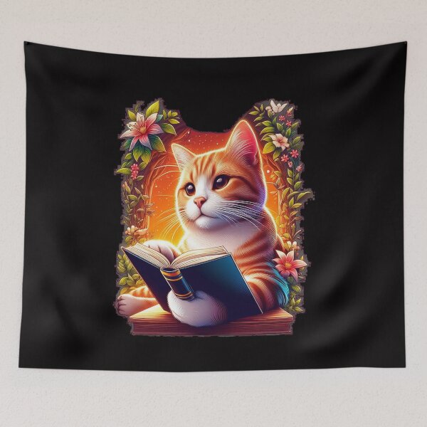Item preview, Cat Reading book,nerdy designed and sold by GLORY-LIFE.