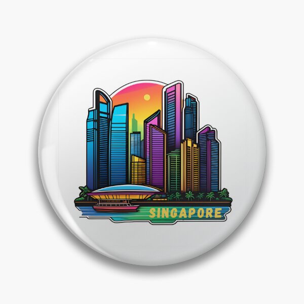 Artikelvorschau, Singapur Retro entworfen und verkauft von HamzaStore15.