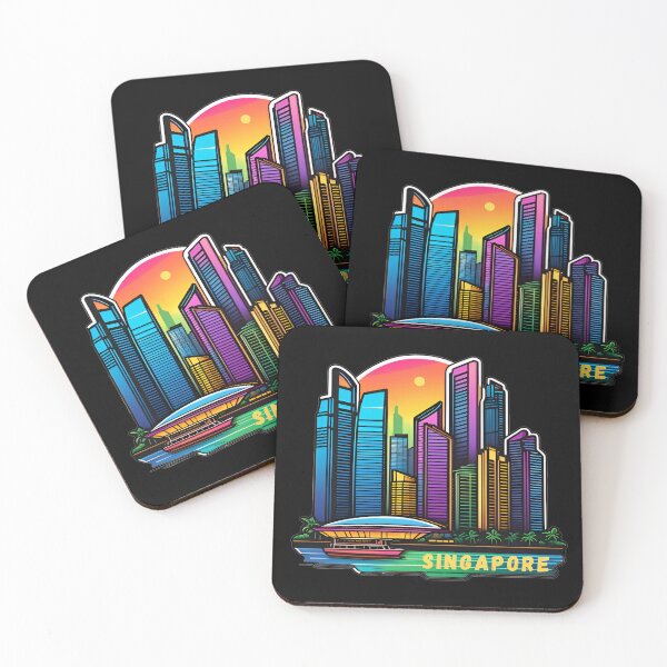 Artikelvorschau, Singapur Retro entworfen und verkauft von HamzaStore15.