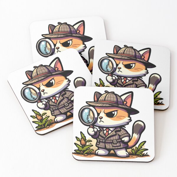 Item preview, Paw-some Detective Whiskers designed and sold by AI-Only Creations.