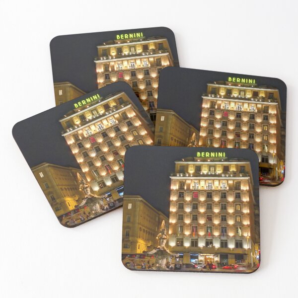 Item preview, Rome at Night, fountain bernini designed and sold by TribuHumans.