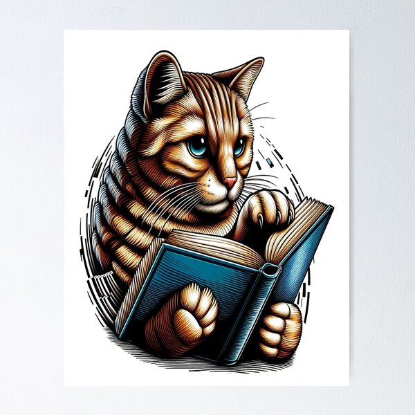 Item preview, Cat Reading book,nerdy designed and sold by GLORY-LIFE.
