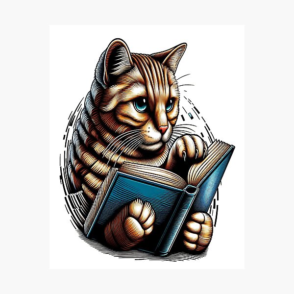 Item preview, Cat Reading book,nerdy designed and sold by GLORY-LIFE.