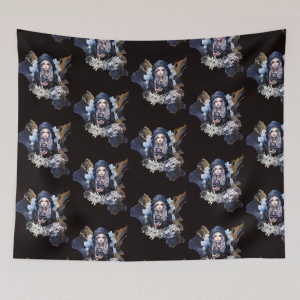 Item preview, Black lady with flowers designed and sold by Miluna1104.