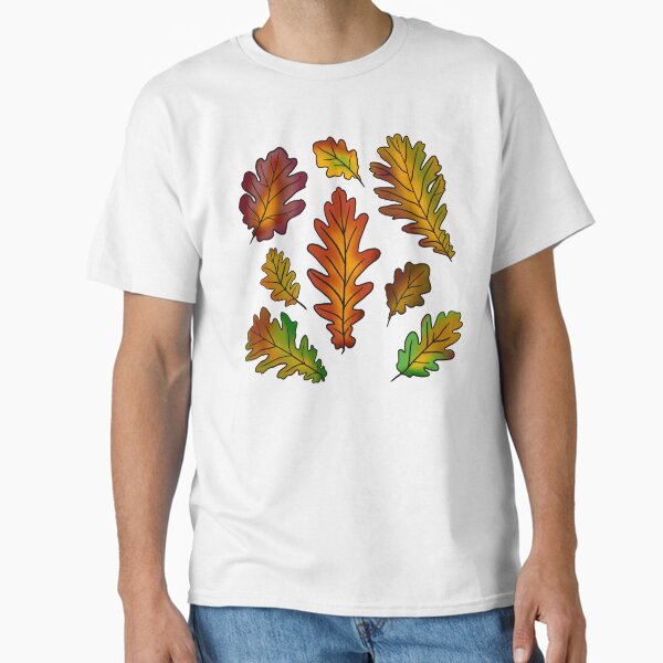 Item preview, Autumnal Oak on White Pattern Botanical Leaves designed and sold by Ciara Shortall.