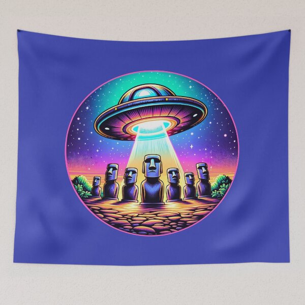 Item preview, UFO over Easter Island designed and sold by UFOFashionista.