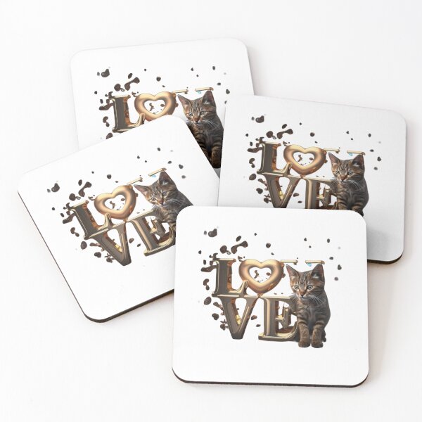 Item preview, Valentine's Love Day cat's designed and sold by BlueGoldArt.