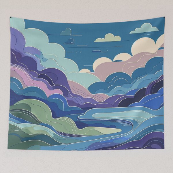 Item preview, Peace of mind: Harmony of waves and clouds designed and sold by Lyavalio.