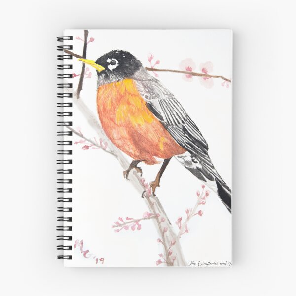 Item preview, Robin in a Cherry Tree designed and sold by Cornflowersart.