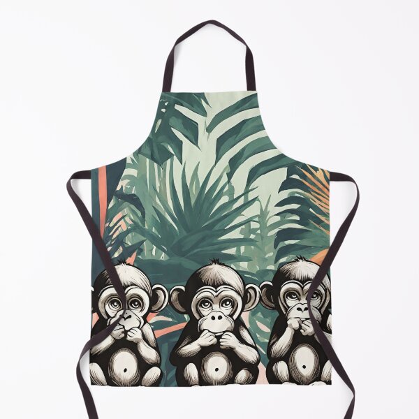 Item preview, Monkey See Monkey Do, Cute Baby Monkeys and Tropical Rainforest Background, Funny Monkey Art Gifts For Animal Lovers designed and sold by Cuteanimalgifts.