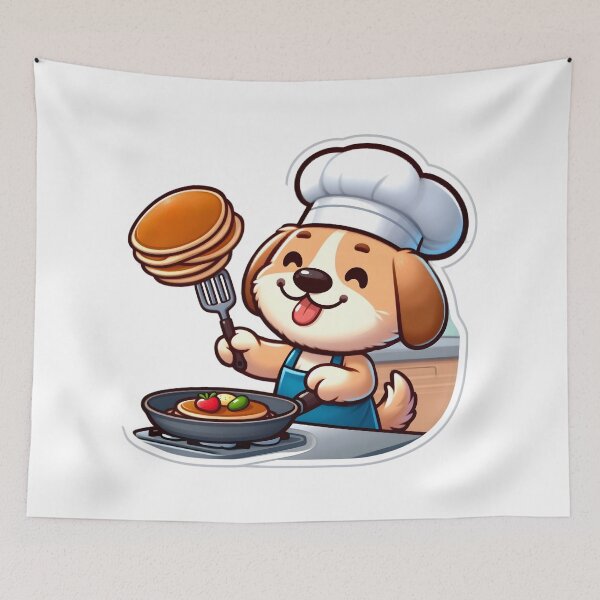 Item preview, Paws and Pancakes: Canine Culinary Comedy designed and sold by AI-Only Creations.