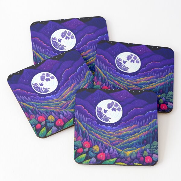 Item preview, Flowers Forest Mountains and Moon designed and sold by TheDarkWardrobe.
