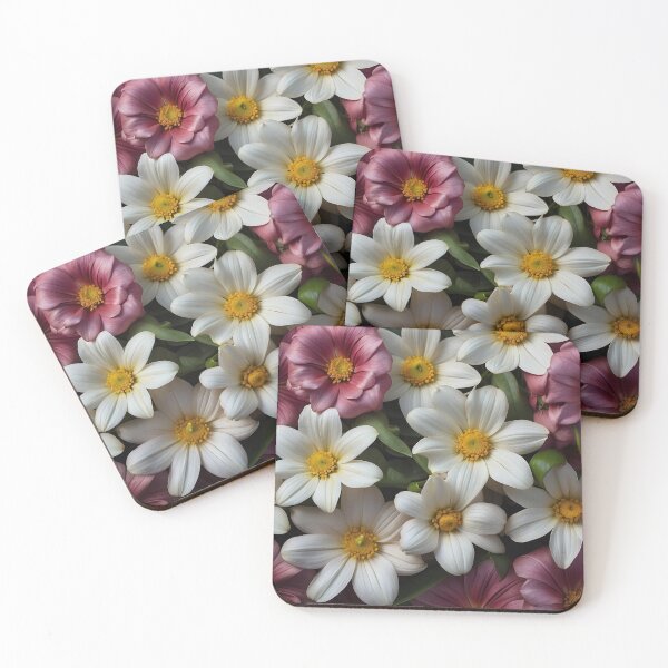 Item preview, A group of white and pink flowers designed and sold by johndesign88.