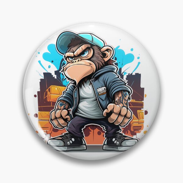 Item preview, Urban Monkey - Fantasy chimp sticker designed and sold by TheArtistOf2022.
