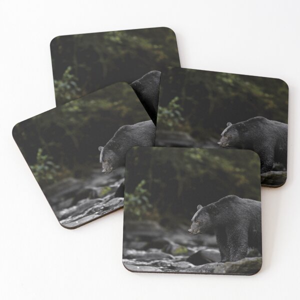 Item preview, American Black Bear waiting to catch a Salmon. designed and sold by FormigaArt.