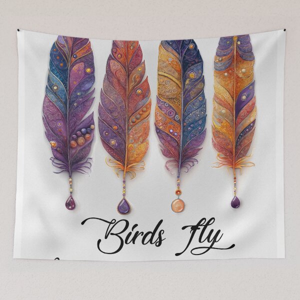 Item preview, Birds Fly dreams soar - Colorful Flight of Imagination designed and sold by Rocky Mountain Artistry.