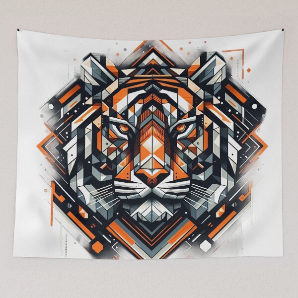 Item preview, Geometric tiger designed and sold by Alibeyoglu.