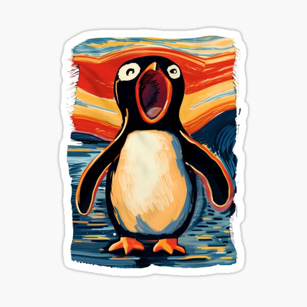 Vista previa del artículo con la obra «Grito del pingüino Noot Noot», diseñado y vendido por GoverArt.