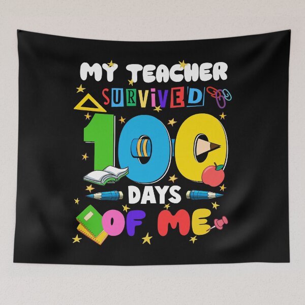 Item preview, My Teacher Survived 100 Days Of Me Funny Gift For Teacher designed and sold by Chmielayka.