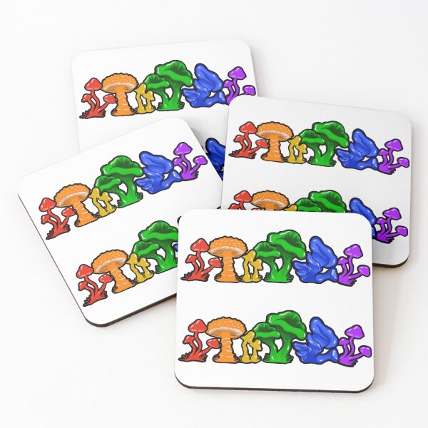 Item preview, Rainbow Mushroom Lane, abstract, psychedelic, rainbow art designed and sold by MayGreenAbgrall.