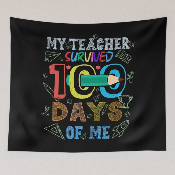 Item preview, My Teacher Survived 100 Days Of Me Funny Gift For Teacher designed and sold by Chmielayka.