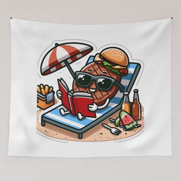 Item preview, Beach Bite-Read designed and sold by AI-Only Creations.