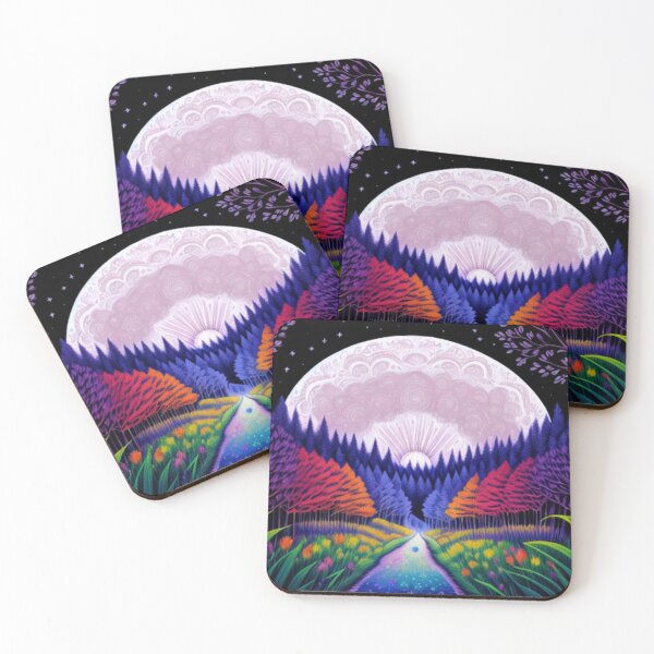 Item preview, Trail of Flowers Forest Mountains and Moon designed and sold by TheDarkWardrobe.