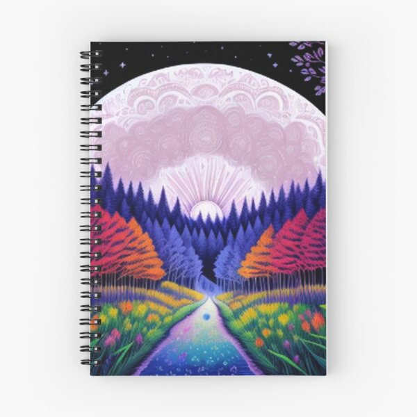 Item preview, Trail of Flowers Forest Mountains and Moon designed and sold by TheDarkWardrobe.