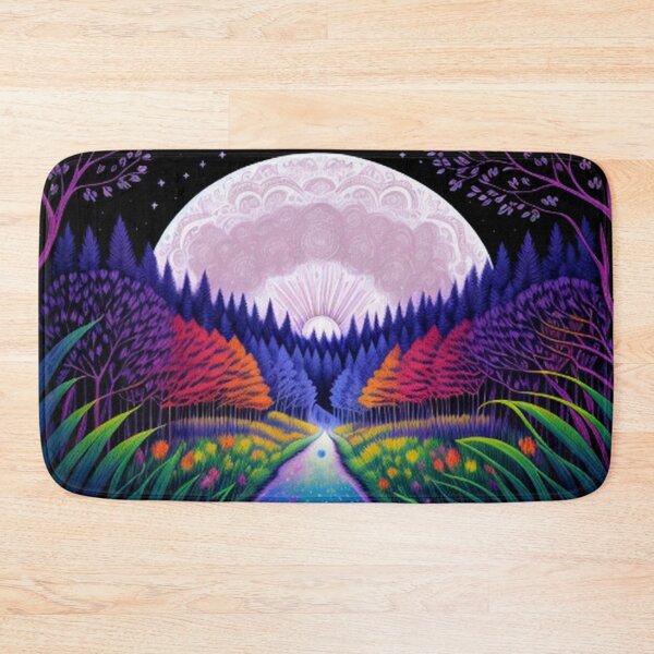 Item preview, Trail of Flowers Forest Mountains and Moon designed and sold by TheDarkWardrobe.