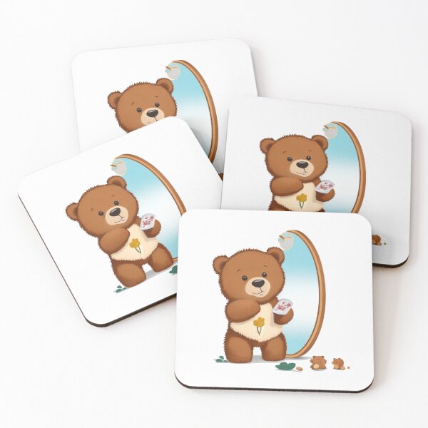 Item preview, cute bear: cool bear see himself in the mirror designed and sold by DesingScan.