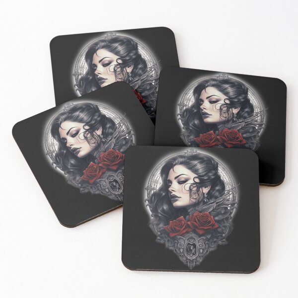 Item preview, Gothic beauty with red roses designed and sold by DarkDesign69.